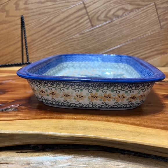 Unikat 1497 Ultimate Bakeware Butterfly Holly 10" Baker Blue Boleslawiec Poland - Picture 10 of 10